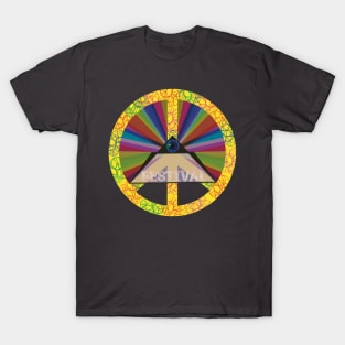 Music Festival  - Peace Symbol T-Shirt